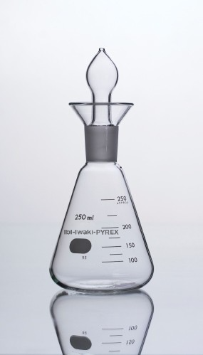 Iodine Flask with Stopper – Borosilicate Glass Flask for Iodometry & Titration Analysis