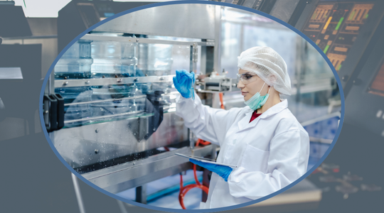 Quality control process for laboratory glassware with precision testing and calibration in QC lab